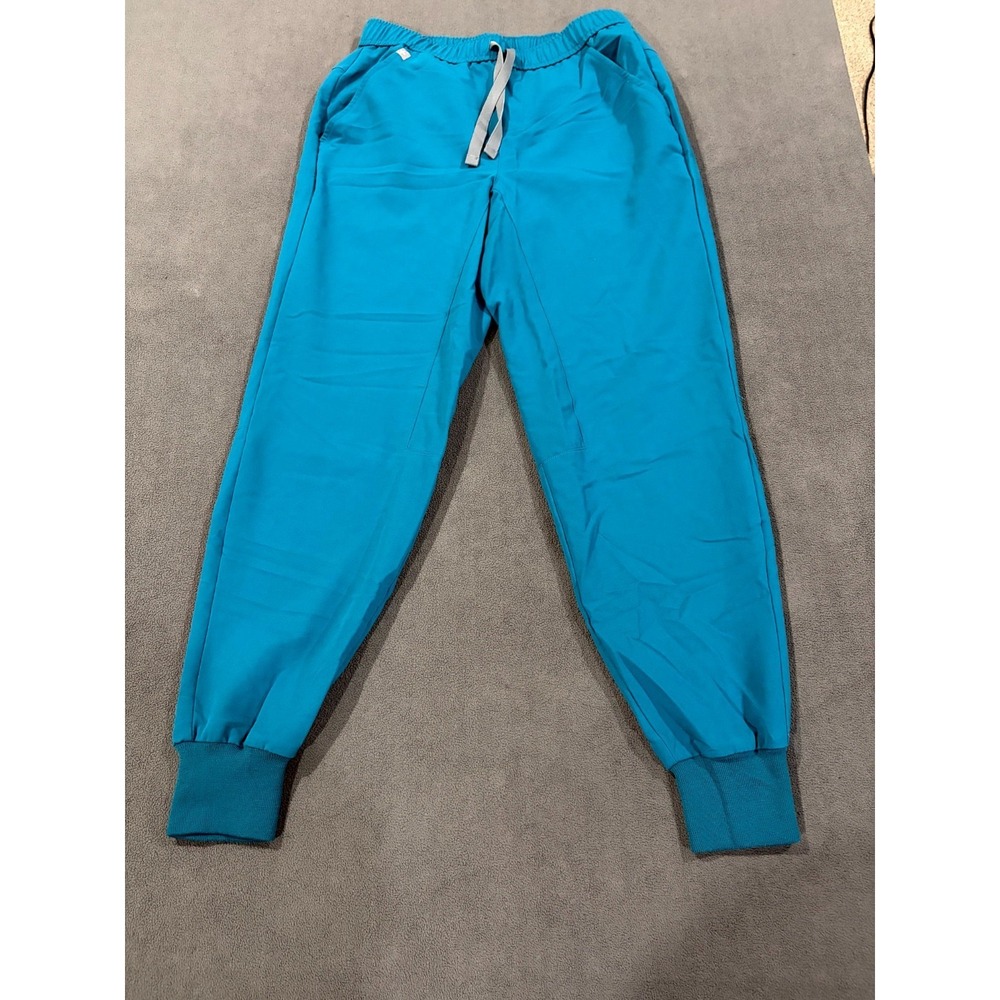 FIGS Technical Collection Jogger Scrub Pants Mens XS/S Blue Drawstring Waist
